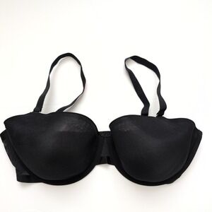 Cuup The Demi Black Strapless‎ Balconette Bra 38G Classic Minimalist Everyday